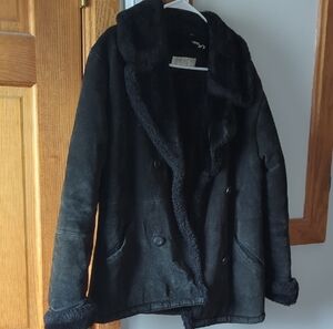 90's Vintage Jones New York Dark Charcoal Teddy Jacket